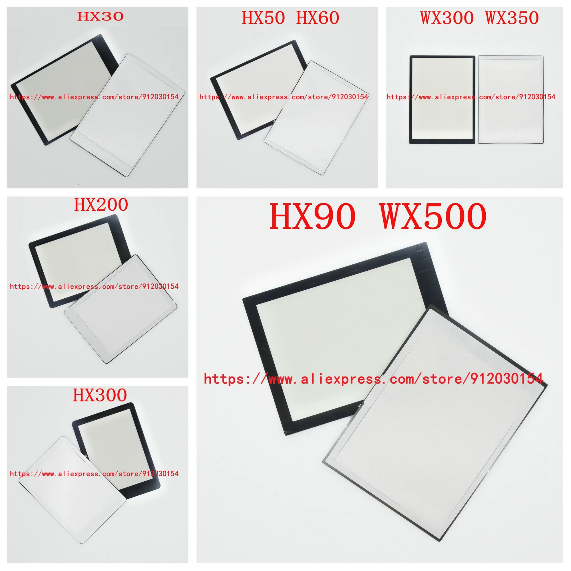 New LCD Window Display (Acrylic) Outer Glass For Sony DSC-HX90V HX90 HX30 HX50 HX60 WX500 WX300 WX350 HX200 HX300 Camera +Tape