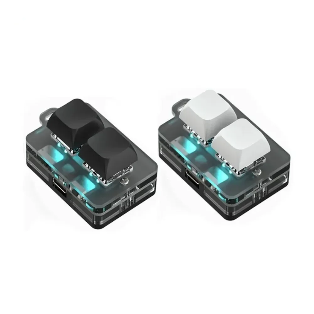 2 Keys Mini Mechanical keyboard Bluetooth Wireless Hot-swap RGB Custom Gaming Accessories Copy Paste Multi-Functional Keyboard