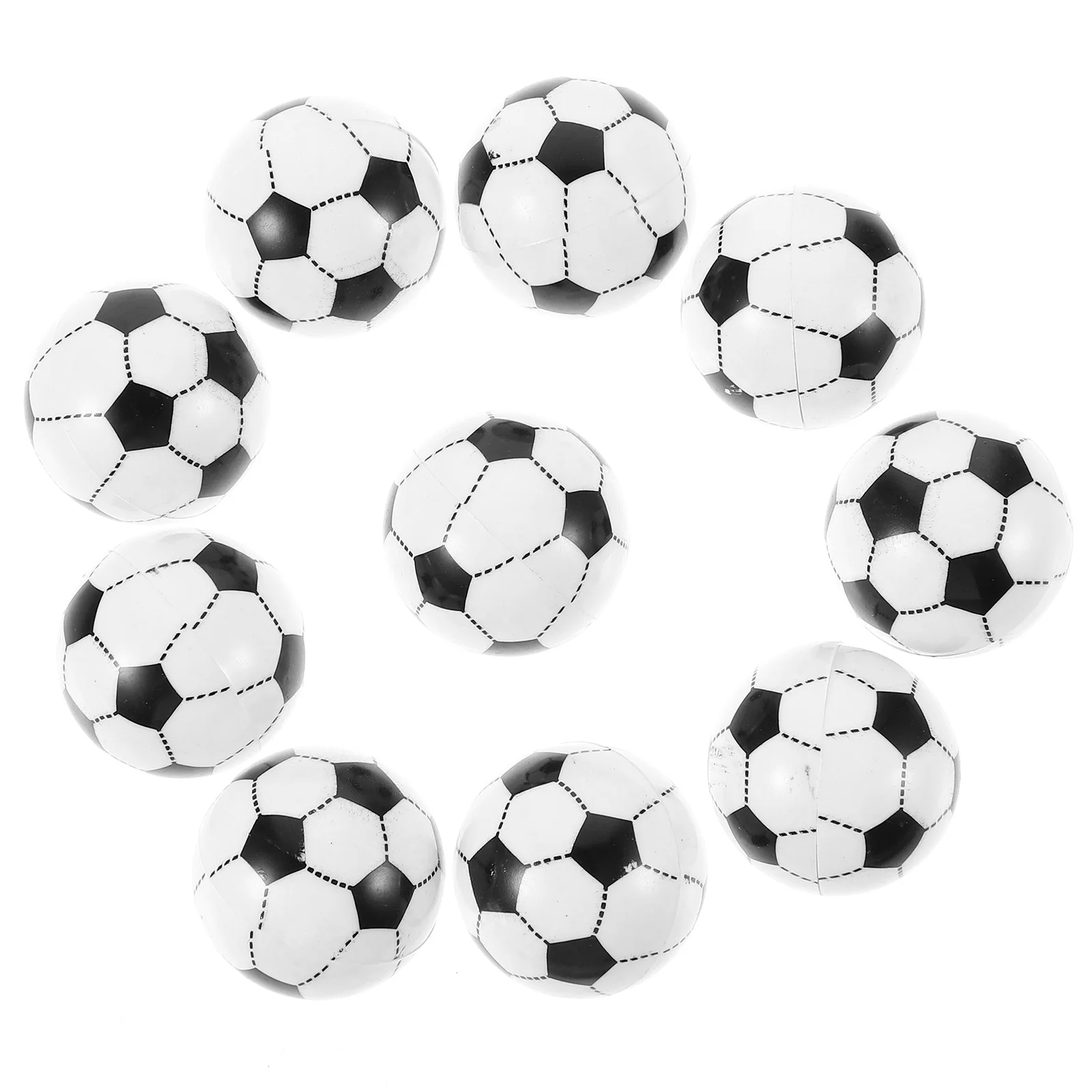 

10 Pcs Injection Molded Small Football Mini Table Game Footballs Desk Supplies Double Foosball Plastic for Adult Accessories