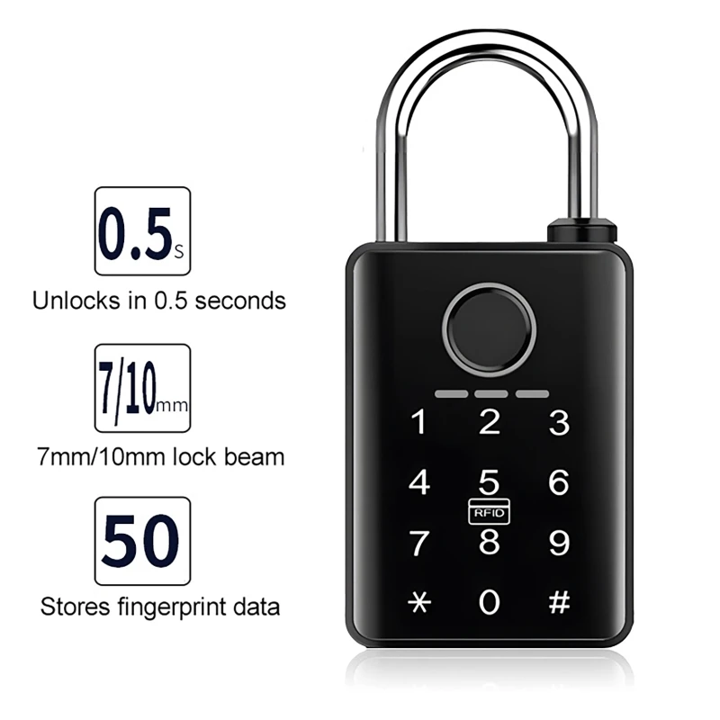 Tuya Padlock with Gateway Remote Unlocking Unlock Methods Mobile App,Fingerprint,Password,Card Swipe,Key Lock Bluetooth Padlocks