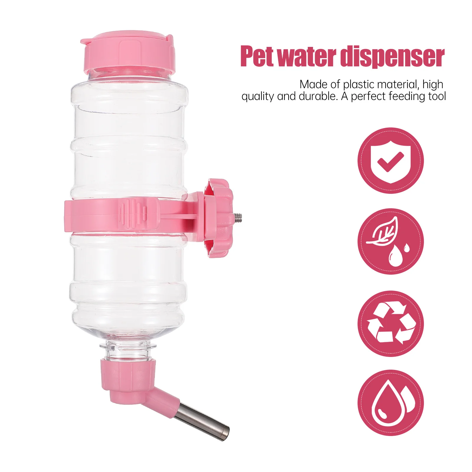 

1Pcs Hanging Water Dispenser 473Ml Automatic Pet Drinking Bottle for Dogs Cats Pigeons Bright Design Home Decoration Utility