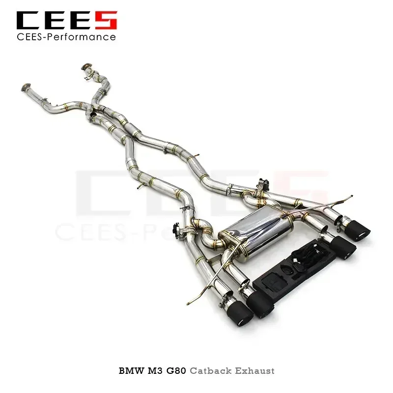 

Полный выхлоп CEES для BMW M3/M4 G80/G82/G8X 3,0 T 2019-2025, нержавеющая сталь 304, глушитель выхлопной трубы, автомобильная выхлопная система