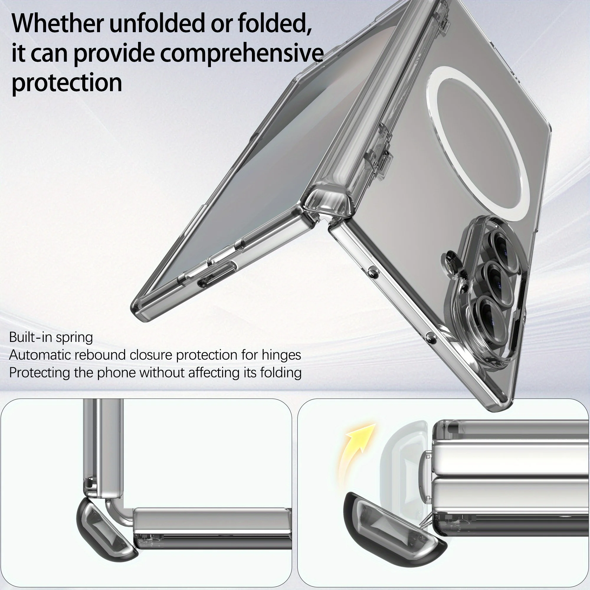 Compatible with Samsung Galaxy Z Fold 7 Magnetic Case,Full-Body Built in Screen Protector Hinge Cover Shockproof Slim Protective