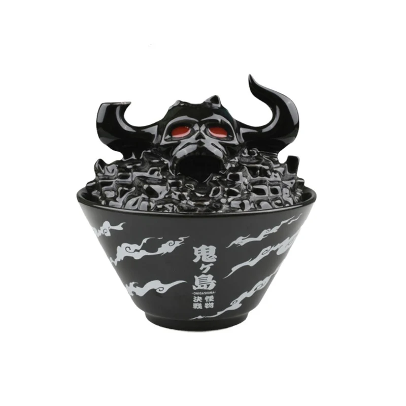 Bandai One Piece Ghost Island Final Battle Large Capacity Instant Noodle Bowl Cartoon Lamian Noodles Bowl Gift Toys