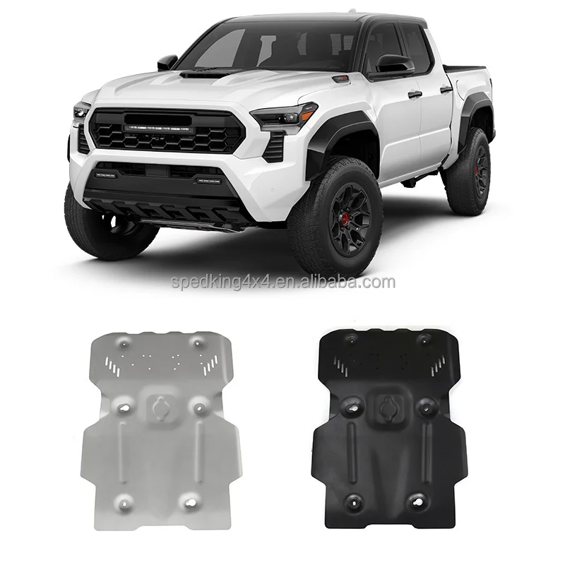 Spedking Auto Exterior Accessories Aluminum Under Body Skid Plate Engine Plate Cover For TACOMA 2024 For TRD Skid Plate
