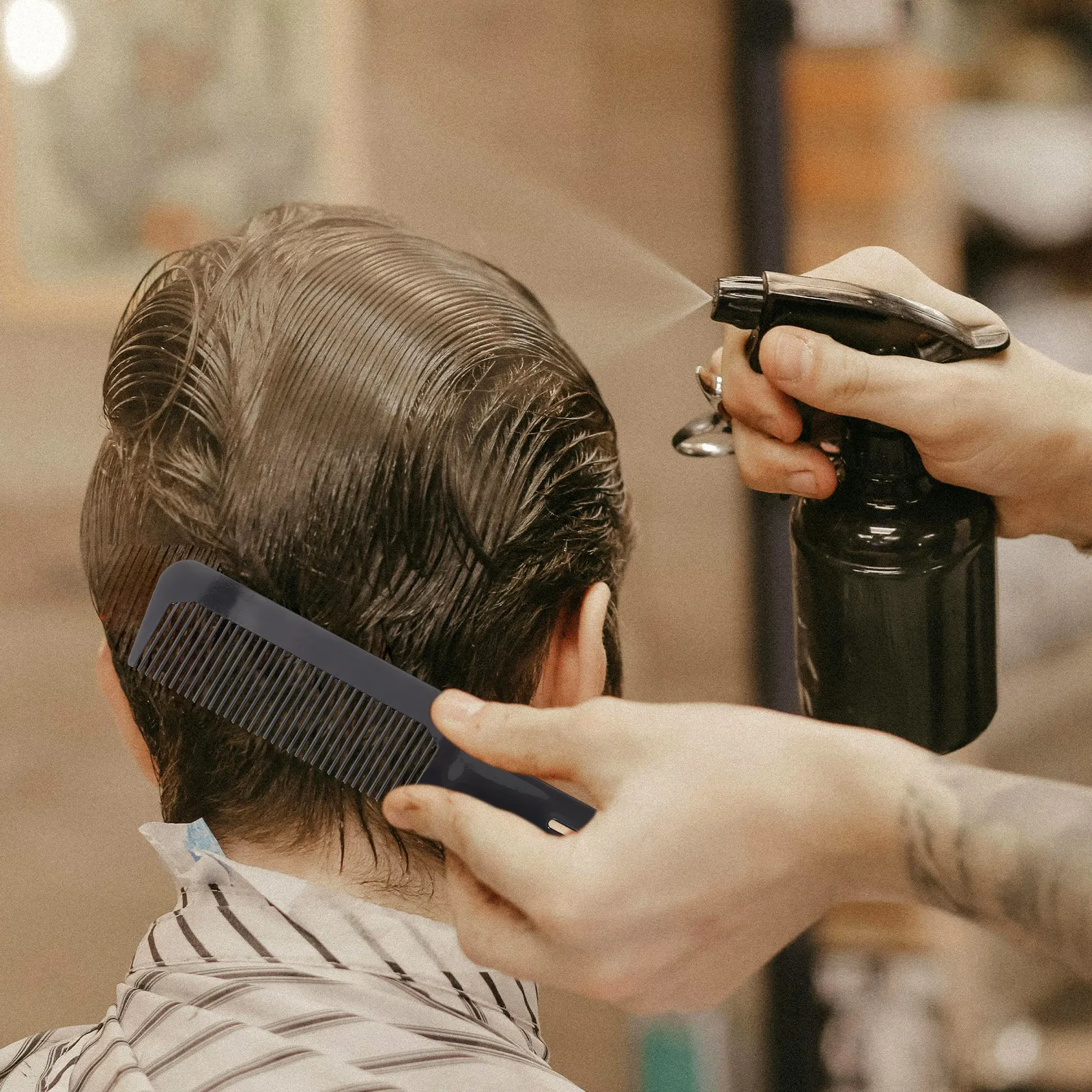 12本入りプロフェッショナルヘアスタイリングコーム、理髪店用、ヘアカットスタイリング、細い髪の絡まり解消、濡れた髪や油分保護、安全グリップ付き