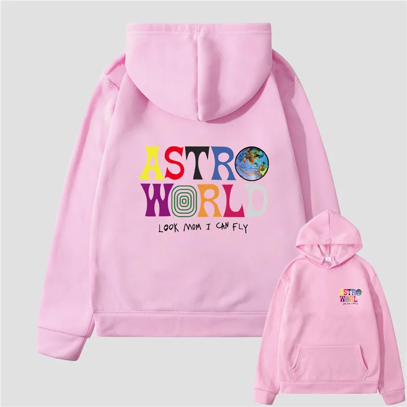 2025 بلوفر بقلنسوة Happy Face World Travis Scott Astroworld للجنسين
