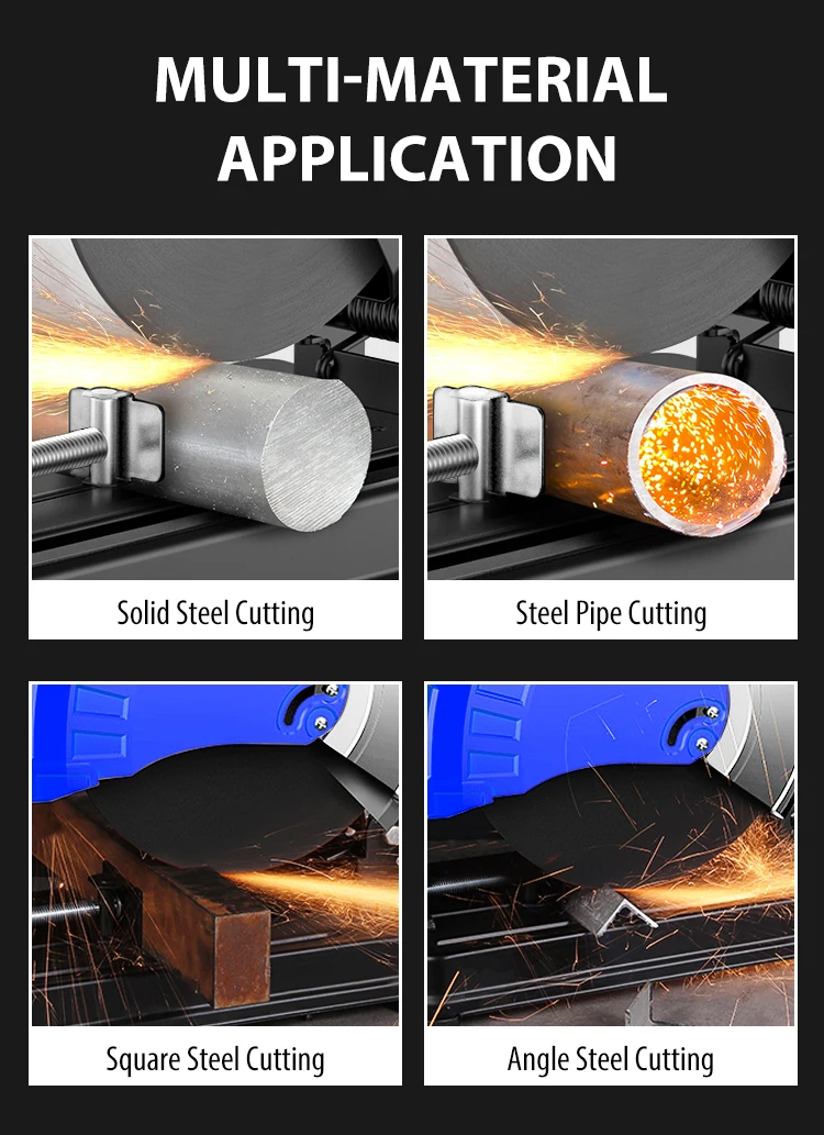 LUXTER  2400W 14 Inch 355mm Steel Cutting Electric Cut-off Saw Solid Steel Pipe Cutting