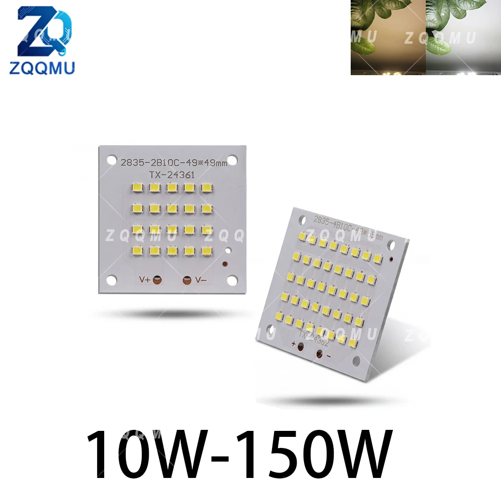 LED Chip 10W 20W 30W 50W 100W 150W Square PCB Board 3000K 6000K Module SMD Lamp Beads DIY Floodlight Spotlight Street Light
