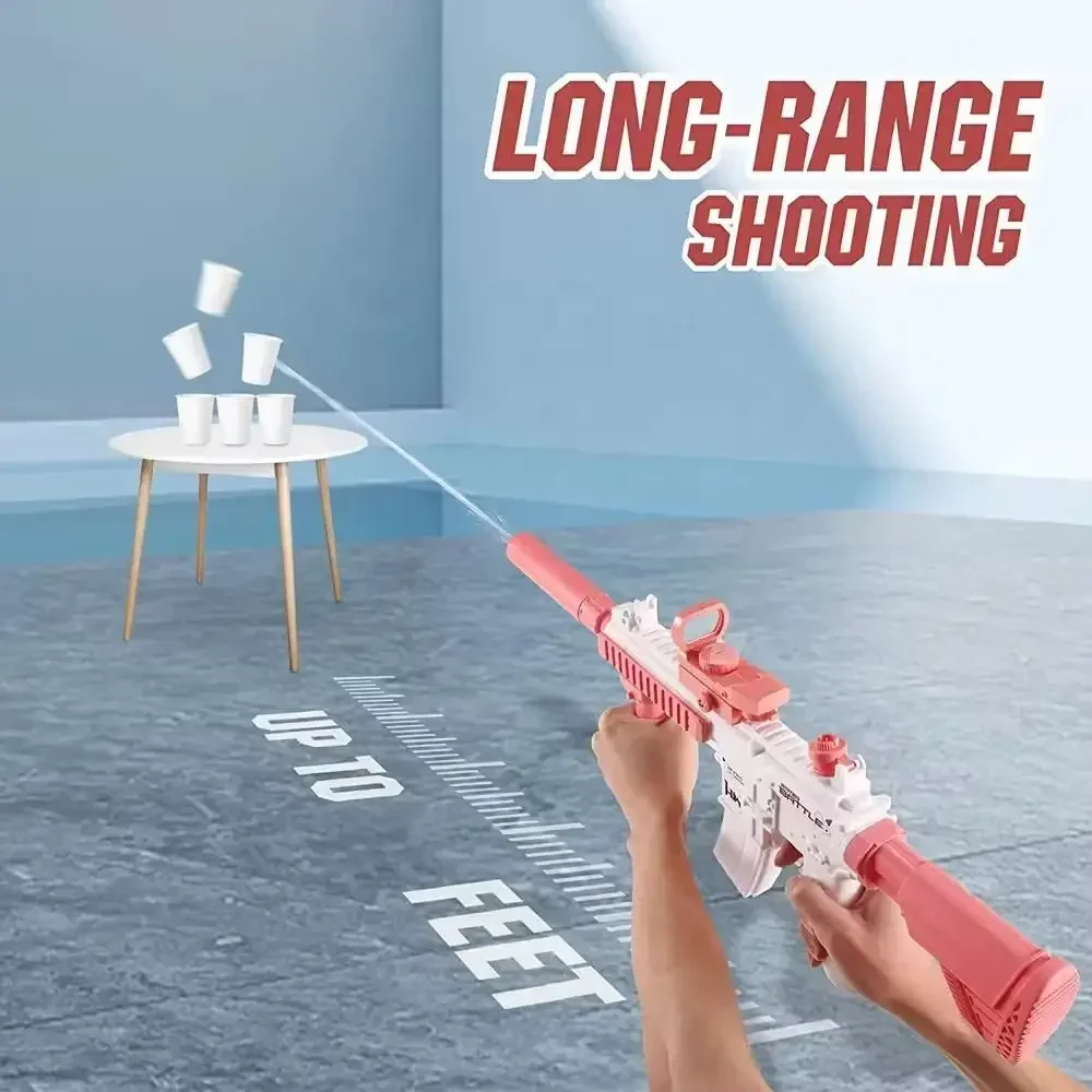 2024 Pistola ad acqua elettrica Giocattolo M416 Pistola ad acqua Pistola ad acqua elettrica Giocattolo da tiro completamente automatico Giocattolo da spiaggia all'aperto Regalo per bambini