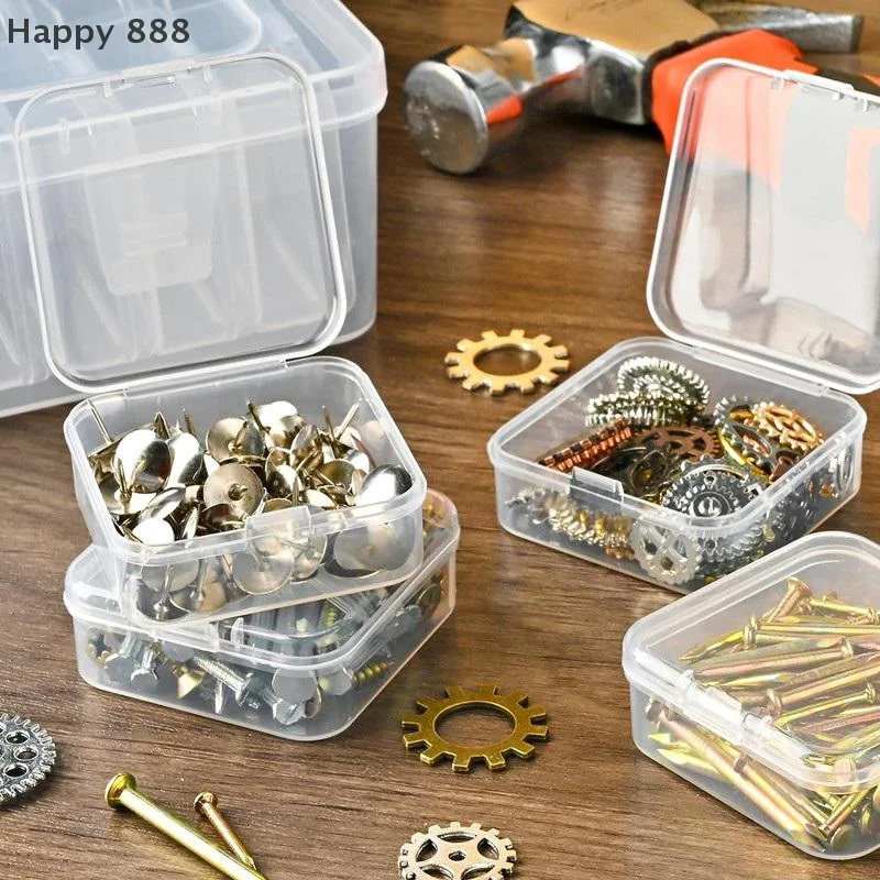 Мини-прозрачная коробка для хранения ювелирных изделий с 30 сетками — органайзер «сделай сам» для серег, колец, бусин и аксессуаров для рукоделия