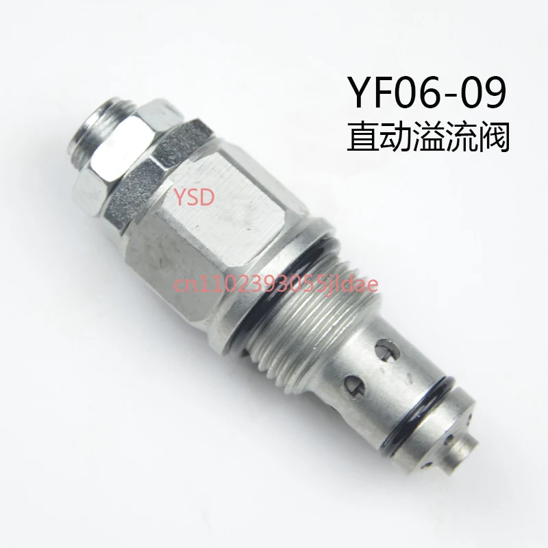 

Threaded cartridge YF06-09 direct acting relief & safety hydraulic valve.
