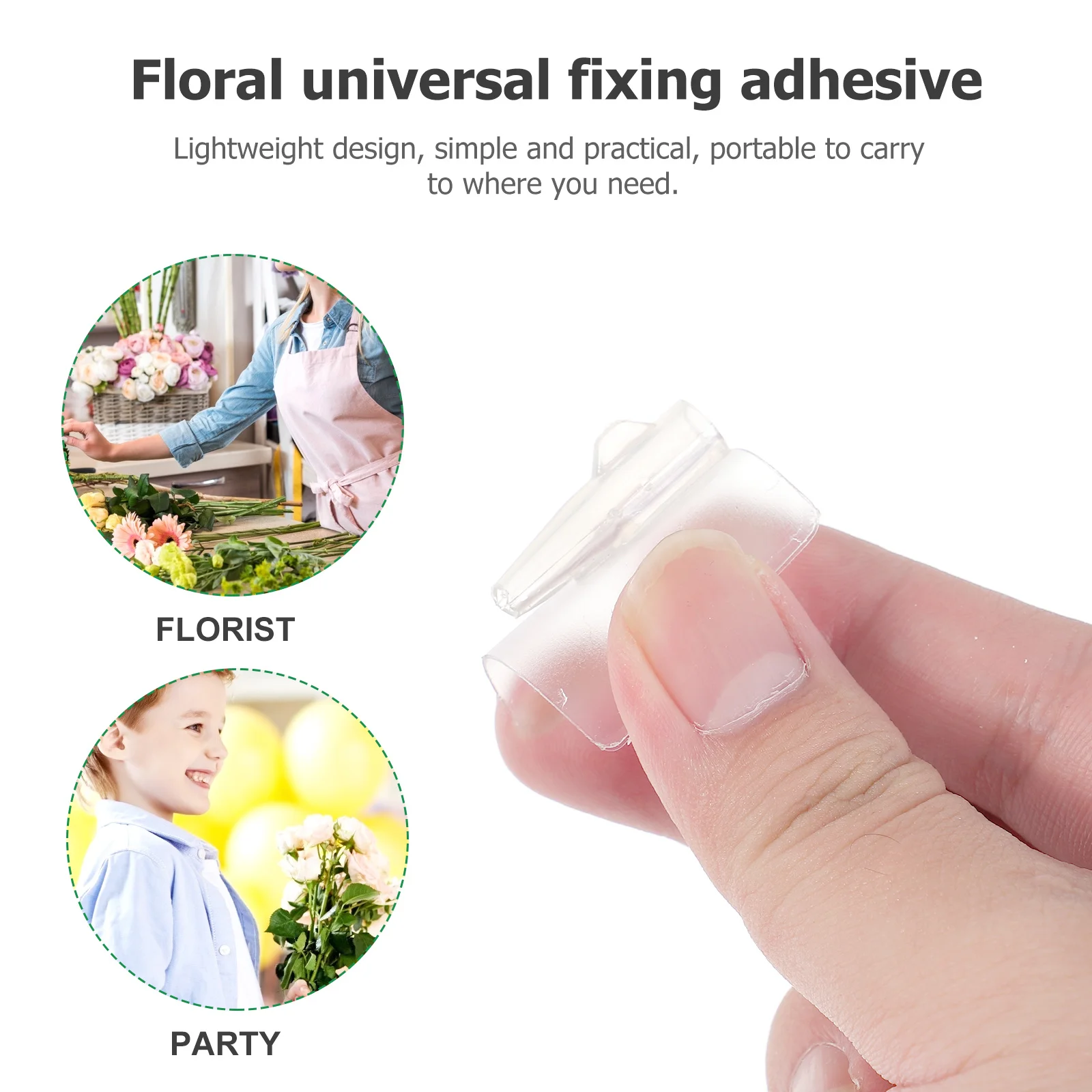 

50Pcs Plastic Glue for Bouquet Lightweight Bouquet DIY Materials Creative Flower Packaging Glue for Home Flower Shop Use