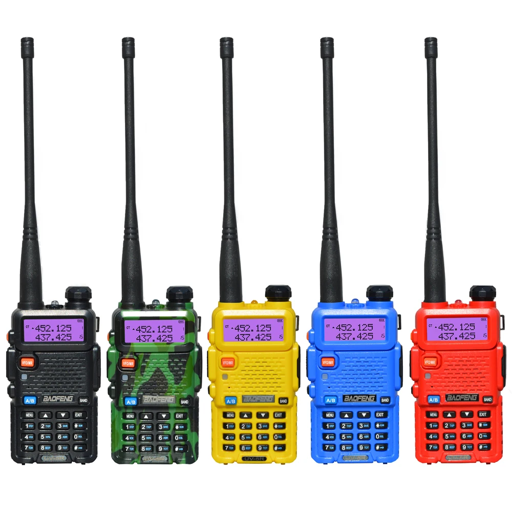 Portable Baofeng Walkie Talkie UV-5R Dual Band Two Way Radio VHF UHF 136-174MHz & 400-520MHz FM Handheld Radio Transceiver