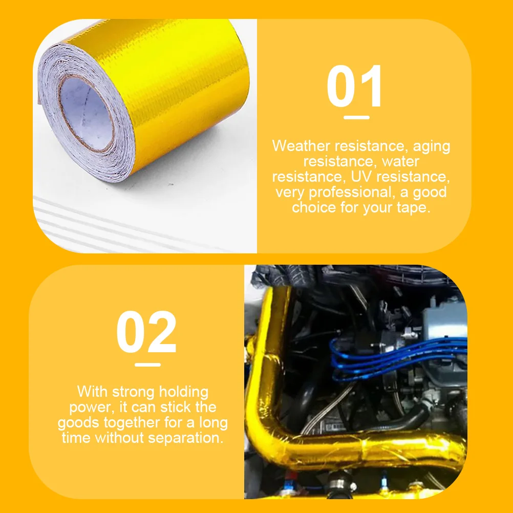 

Aluminum Foil Adhesive Tape Heat Resistant Waterproof Repair Tape for Auto Repair Range Hood Maintenance Durable