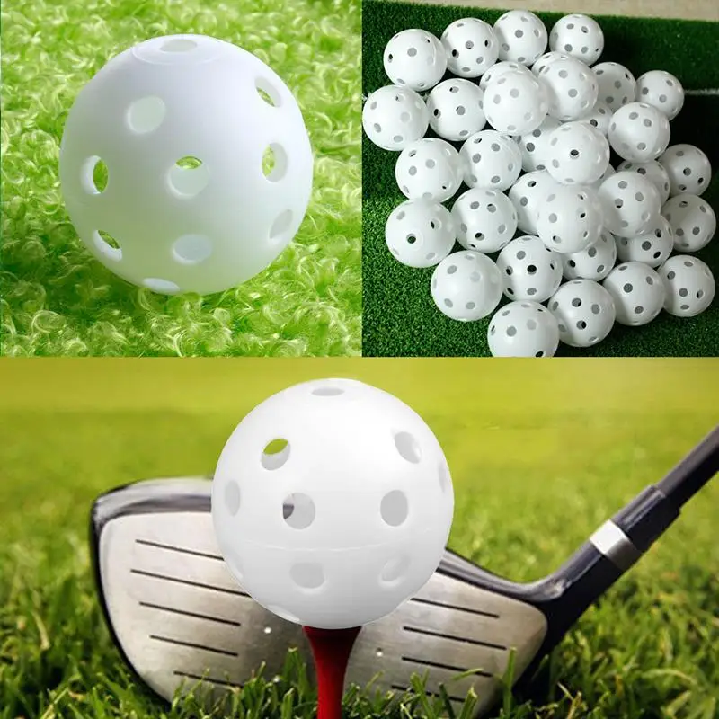 12Pcs Practice Golf Balls Hollow Plastic Golf Training Balls Colored Airflow Golf Balls Swing Practice Driving Range PE Toy Ball