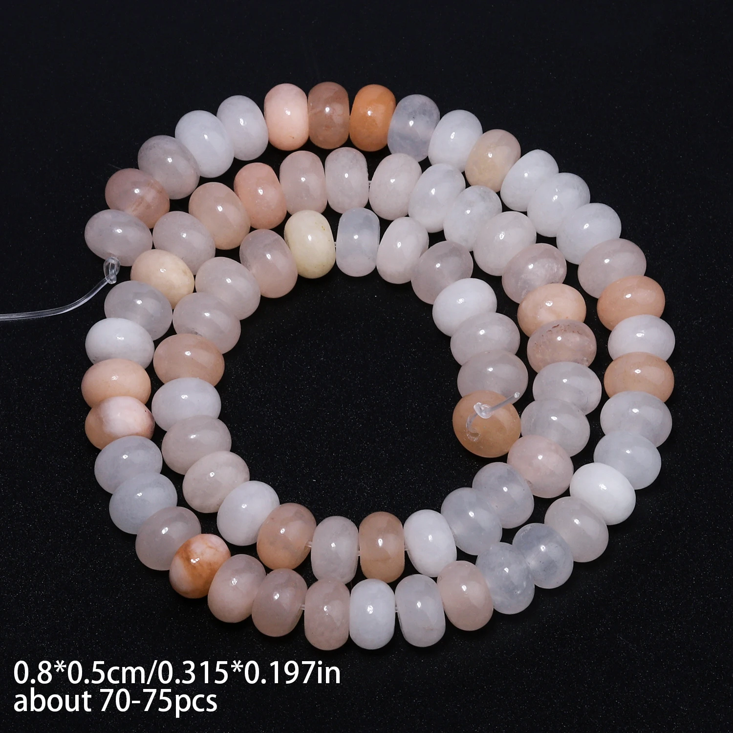 Perles en pierre d'aventurine rose naturelle, 8x5mm, rondes et plates en forme de boulier, perles d'espacement amples pour la fabrication de bijoux, accessoires de bricolage