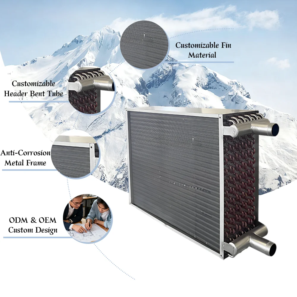 

Фирменная модель, специальный дизайн, медный трубчатый ребра, поверхностный охладитель, холодильные детали для теплообмена, воздушные детали