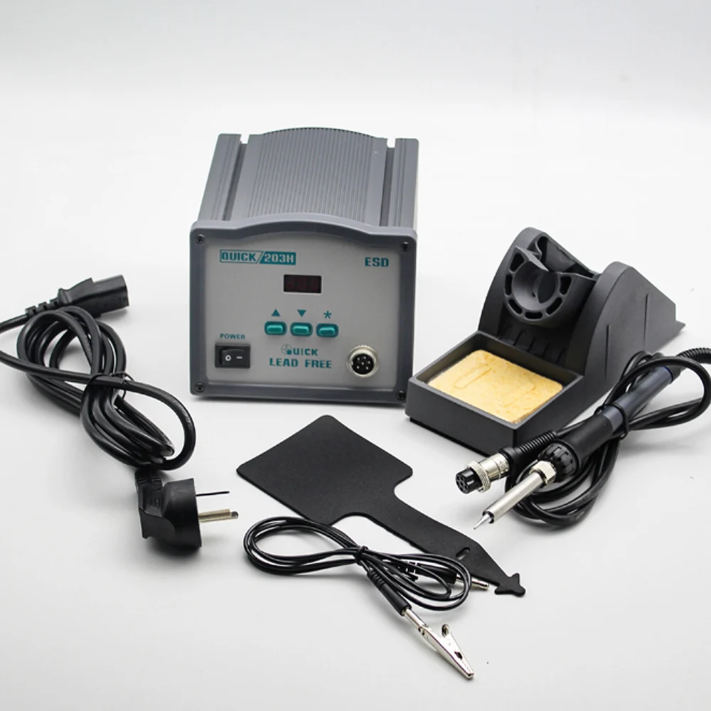 QUICK 203H Electric Welding Machine Digital Display Lead-Free Intelligent High Frequency Constant Temperature Soldering Station