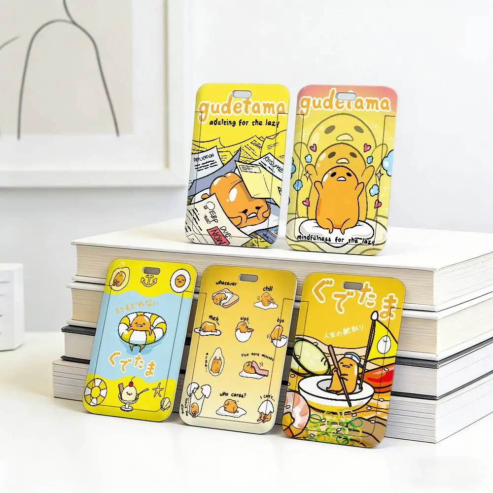

Забавный и милый держатель для бейджа Gudetama премиум-класса с ремешком на шею, прочный чехол для карты с шнурком для рабочего пропуска сотрудника, офиса.
