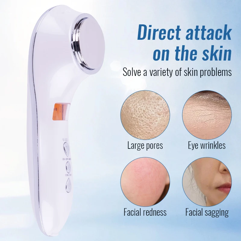 جهاز العناية بالبشرة الساخن والبارد من LESEN يجعل جهازًا أكثر ثباتًا للهجوم المباشر على الجلد الاهتزاز بالموجات فوق الصوتية المتناوب الساخن والبارد #6