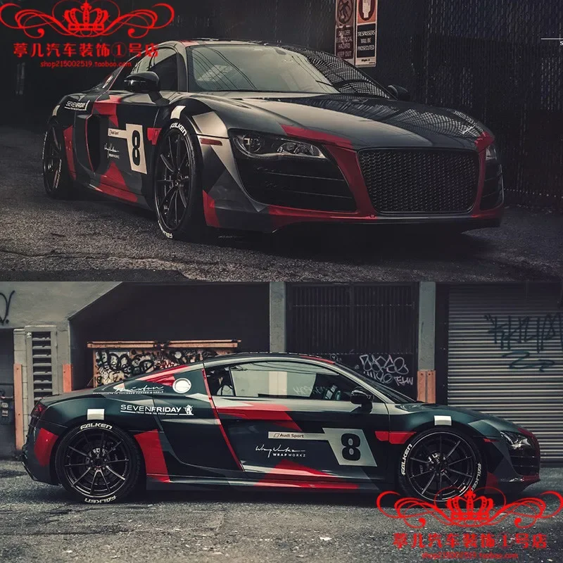 

car sticker FOR Audi R8 body decoration decoration sticker R8 personalized custom Vinyl Decals Film Accessories