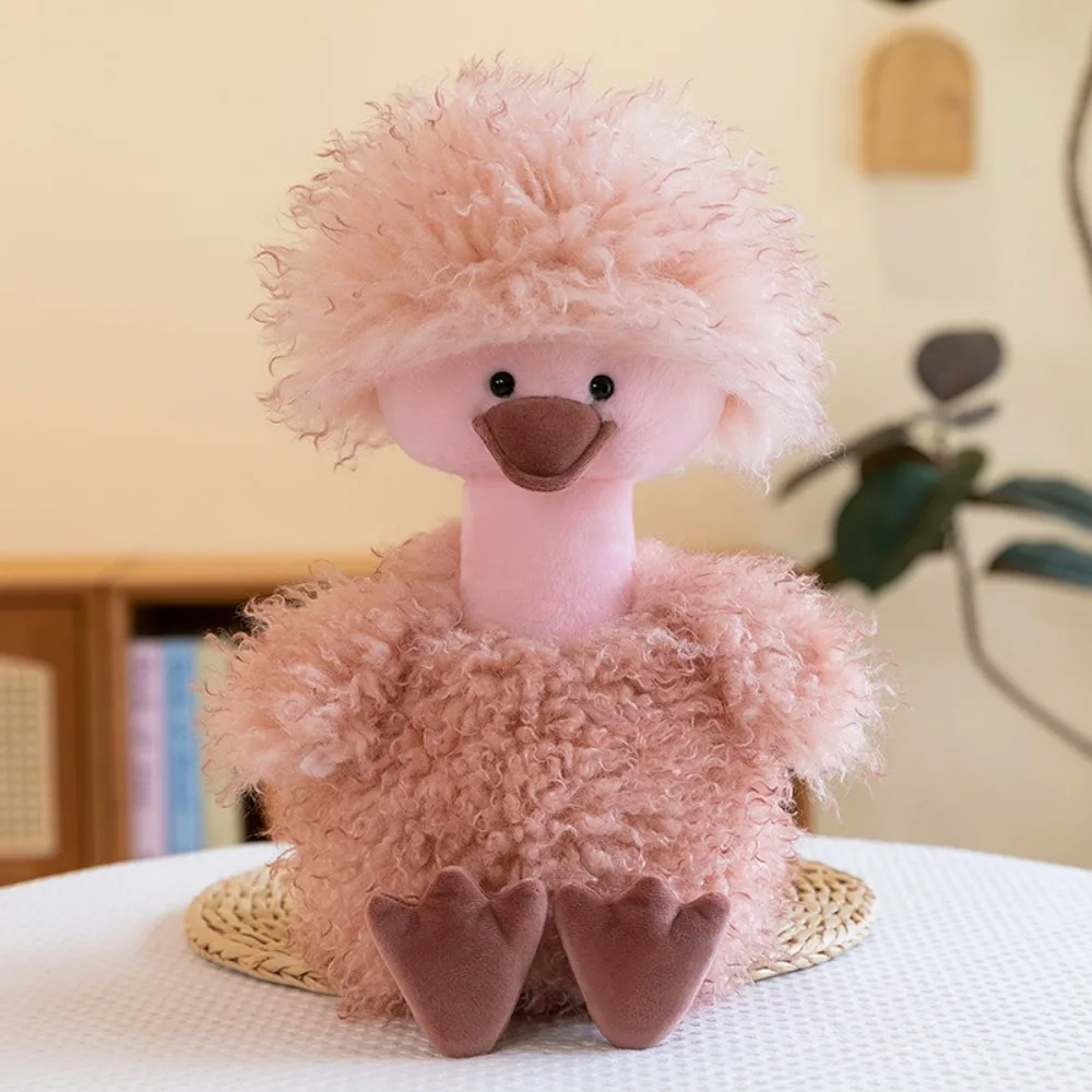 Creative PP Cotton Curly Duck Plush Fluffy Lovely Cartoon Duck Doll Soft Kawaii Home Decor