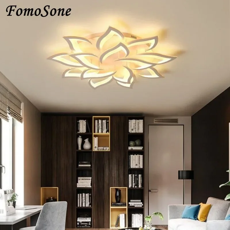 Plafoniere Creative a forma di giglio Smart Home Light soggiorno camera da letto studio all'interno illuminazione della casa lampade e lanterne di Design