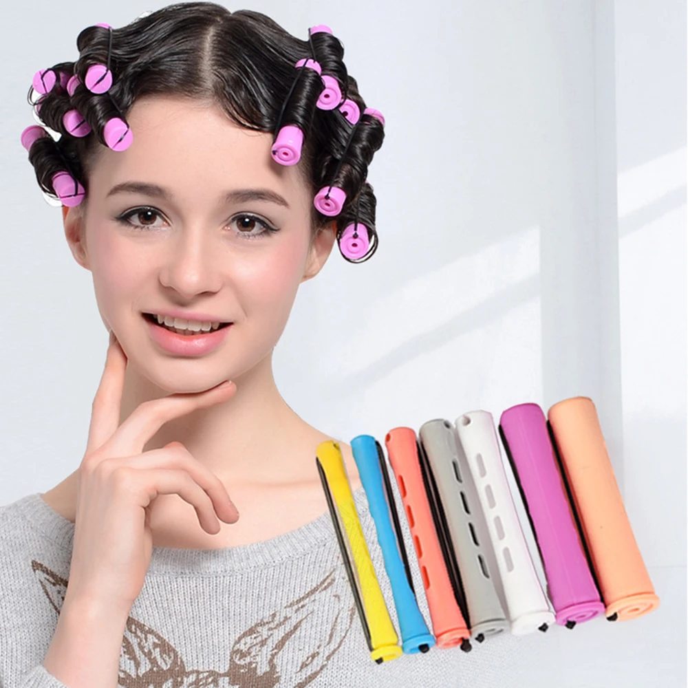 10Pcs Heatless Hair Curlers Perm Rods Short Colden Wave Rods Hairs Curler Perming Rod Hair Curling Rollers Curling Hairs Rollers