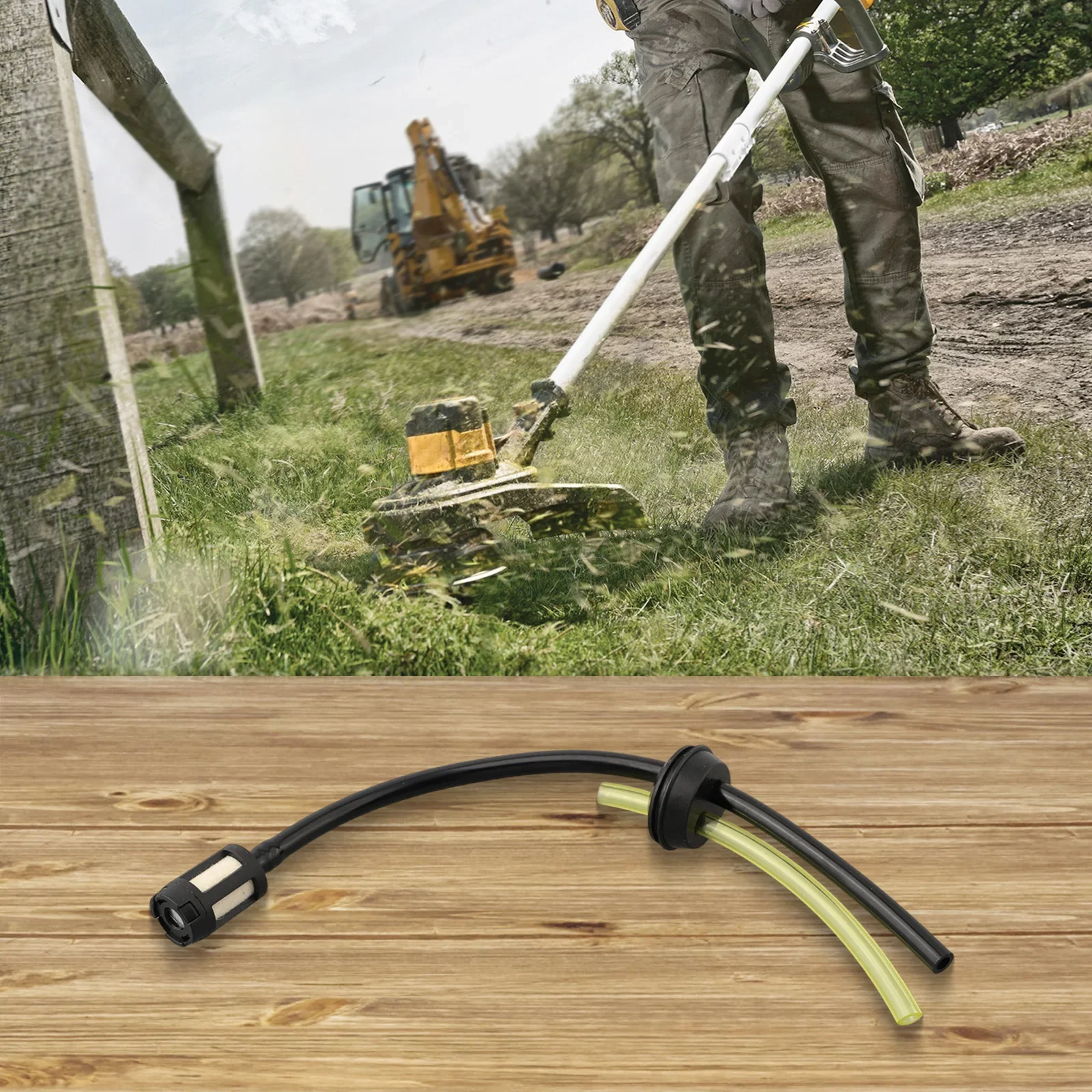 1ชุดท่อน้ำมันเชื้อเพลิงพร้อมถังกรองชุดและชุดกรอมเม็ทสำหรับสวนกลางแจ้งเครื่องตัดหญ้าอุปกรณ์เครื่องมือไฟฟ้า