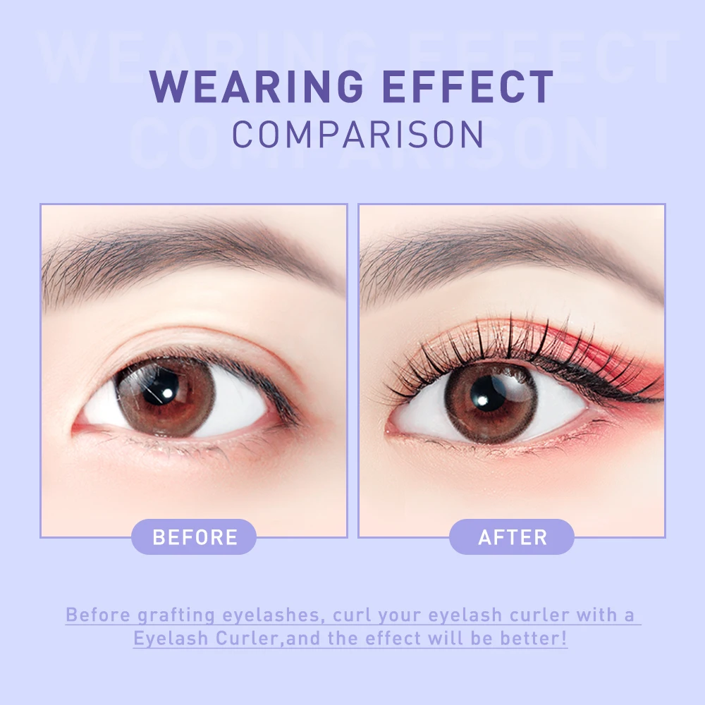 60 Büschel Sandwich-Wimpern, gepfropfte Wimpern, künstlicher Effekt, Wimpernverlängerung, Comic-Wimpern, Werkzeug für falsche Wimpern