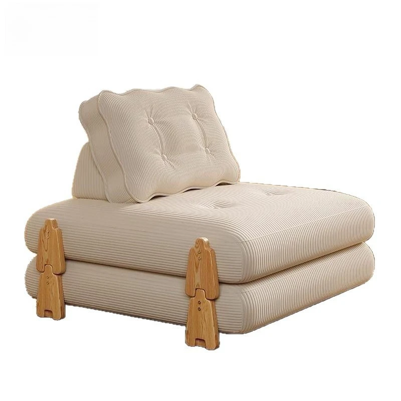 Foldable combination sofa bed, small apartment cream wind, living room lazy sofa