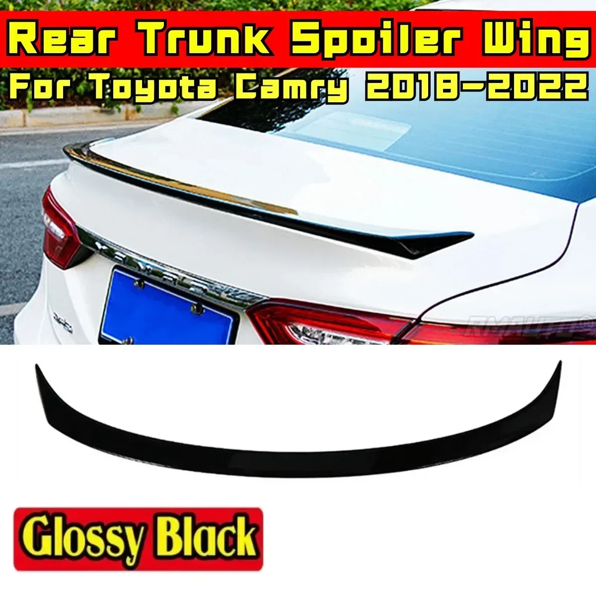 Car Rear Trunk Spoiler Body Kit ABS Plastic Car Rear Spoiler Wing For Toyota Camry 2018 2019 2020 2021 2022 2023 Car Accessories