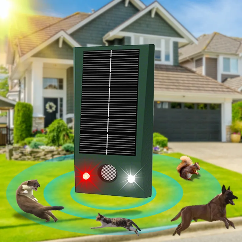 Repelente de aves electrónico ultrasónico con energía Solar disuasorio de palomas LED fuerte intermitente IP58 resistente al agua para Control de patio