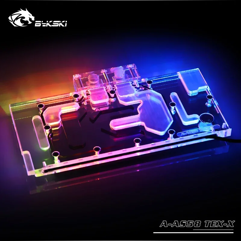 

Блок водяного охлаждения графического процессора Bykski с полным покрытием для VGA ASUS EX-RX580 2048SP-8G, радиатор видеокарты, кулер A-AS58EX-X