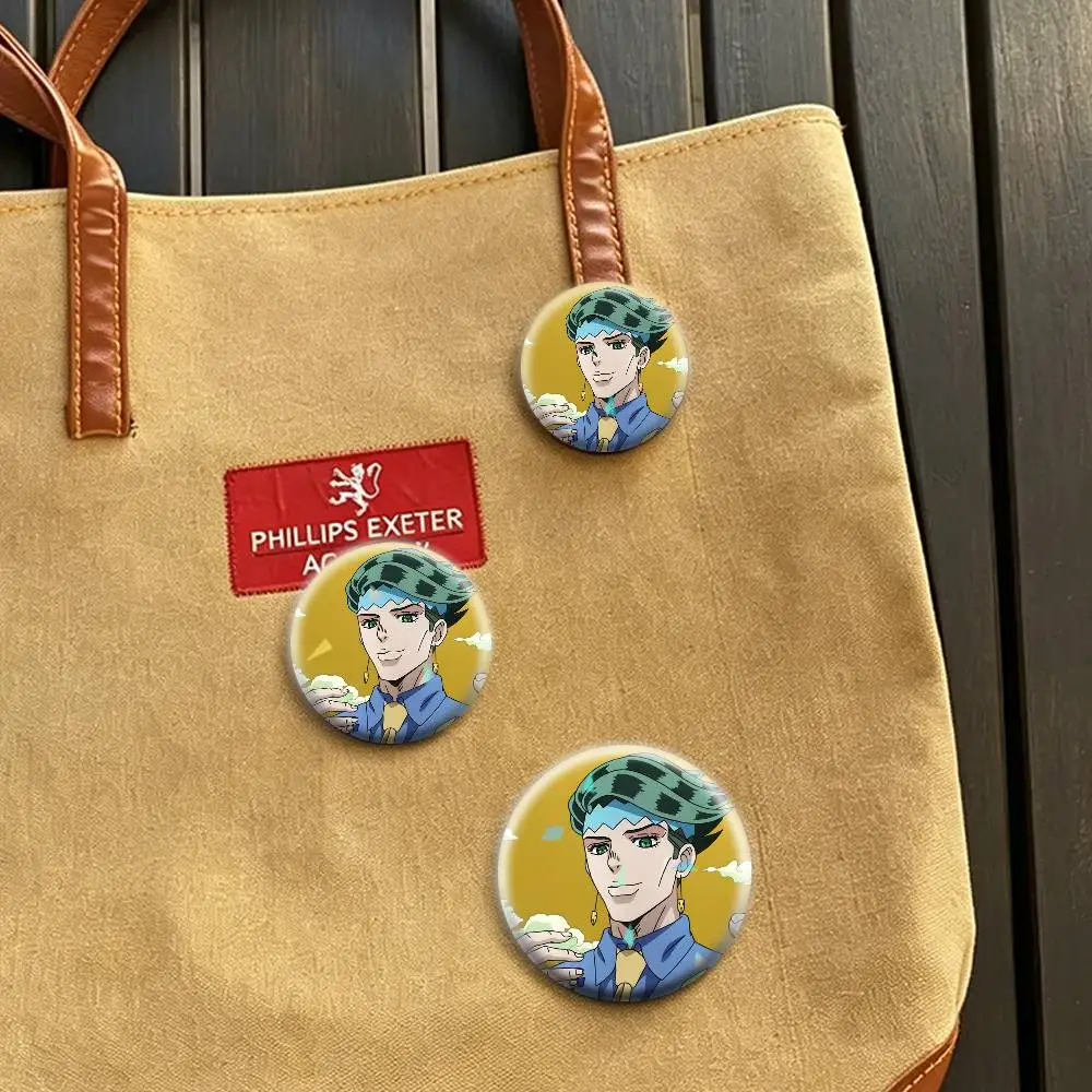 Rohan Kishibe 32/44/58mm Handmade Pins Round Brooch Badge Backpacks Clothes Jewelry Gifts