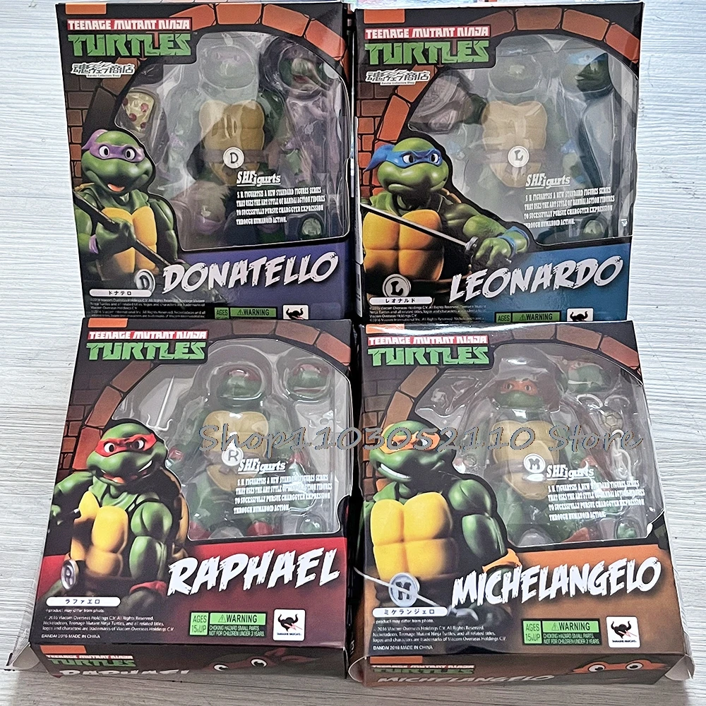 Figura de tortuga Ninja SHF Neca 1990 versión de película tortugas figura de acción Raphael Leonardo Michelangelo Donatello regalos en miniatura