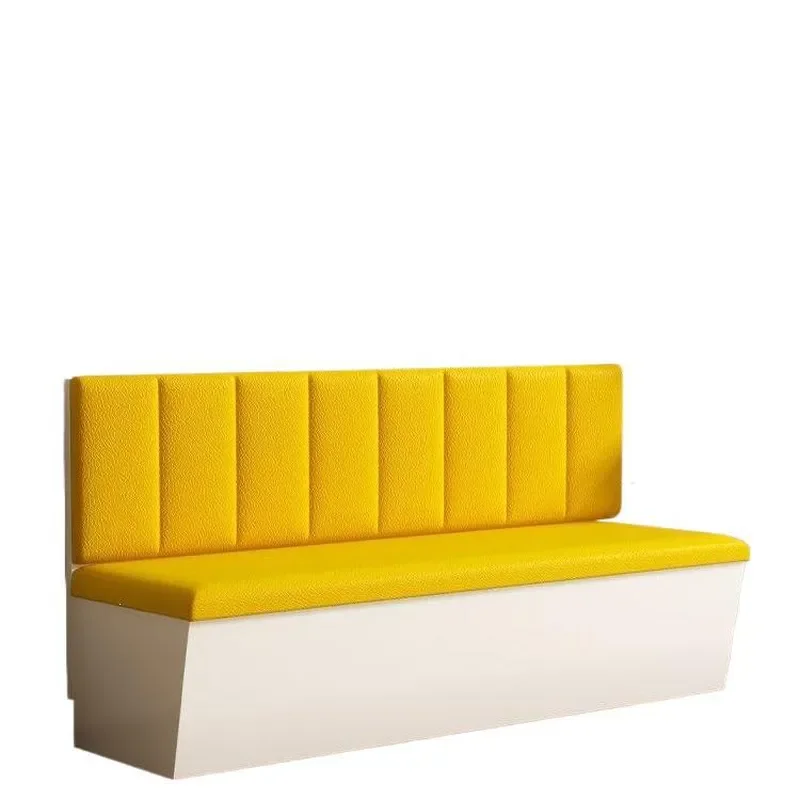 Solid Wood Bench Seat Wall Mounted Sofa for Home Restaurant Commercial Milk Tea Shop Bar Catering Storage New Design