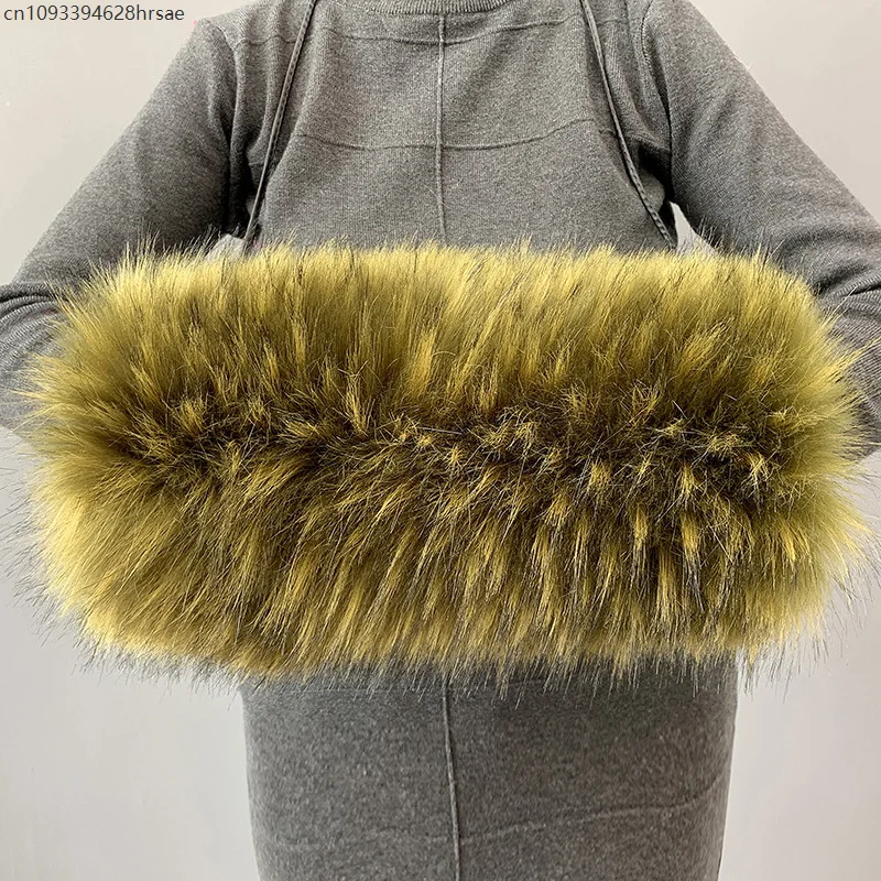 Lady Imitation Faux Fox Fur Hand Warmer Soft Thicken Gloves Plush Hand Muff  Unisex Fluffy Pillow Soft Plush Arm Sleeve