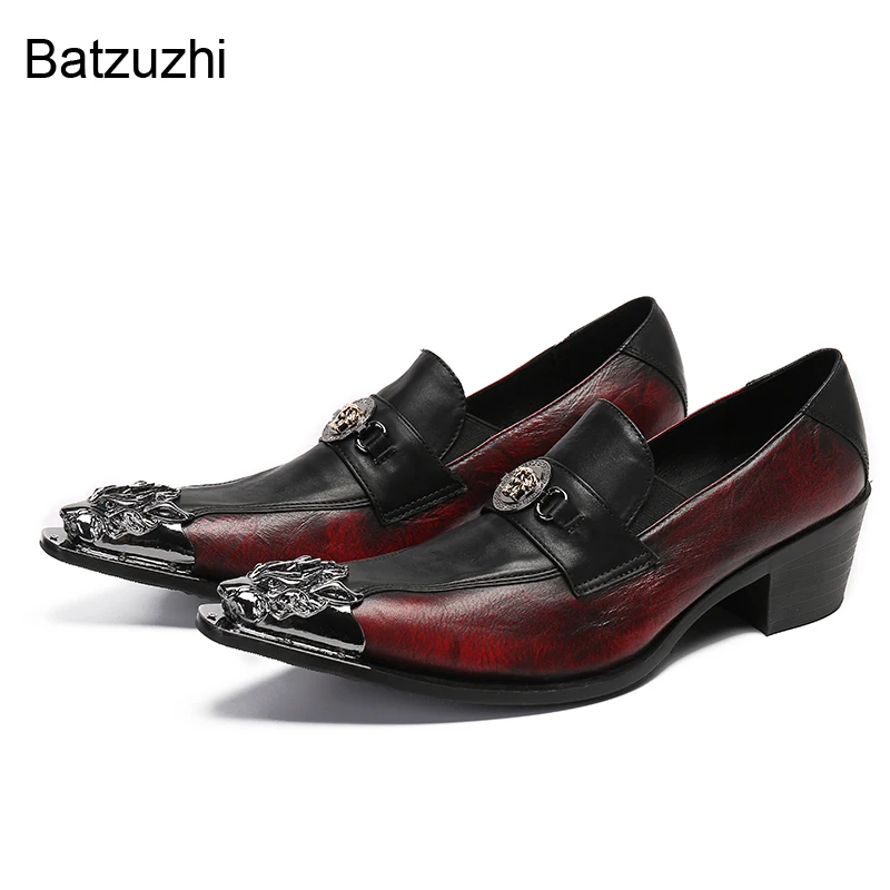 

Batzuzhi Fashion Men's Shoes New Design Luxury Handmade Formal Business Leather Shoes Men Party and Wedding Zapatos Hombre!