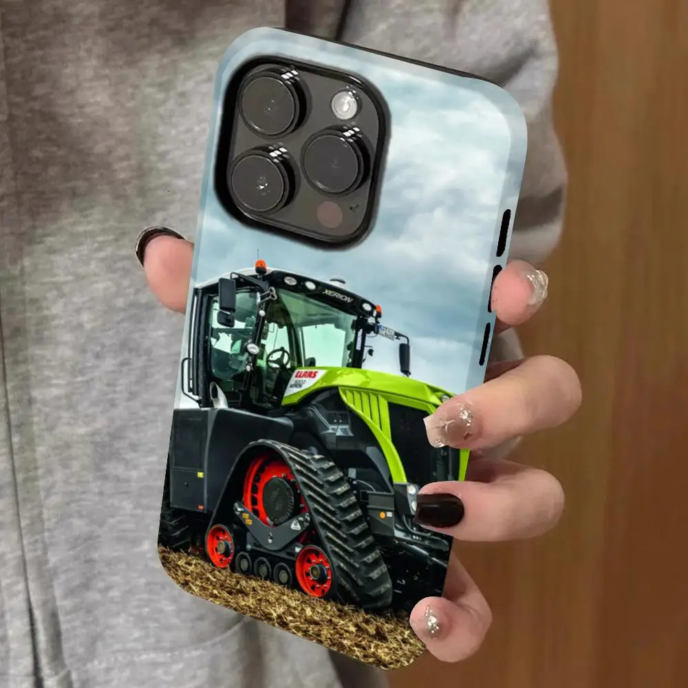 

Claas Tractor Phone Case Double-layered 2-in-1 Film Case For IPhone 16 15 Promax 14 13 Pro 12 11 plus Samsung S25 24 23 Covers