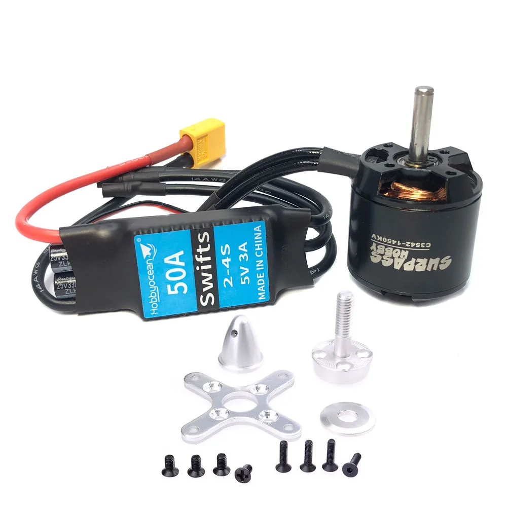 SURPASS HOBBY C2820/3542 3542 1450KV1250KV 1000KV Outrunner Brushless Motor 50A 80A ESC FPV Multirotor Quadcopter