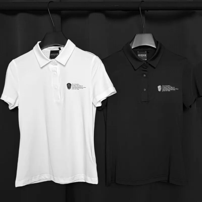 Golf Clothing Women's Summer Thin Breathable Sports Short Sleeved Golf T-shirt Quick Drying Elastic Polo Shirt