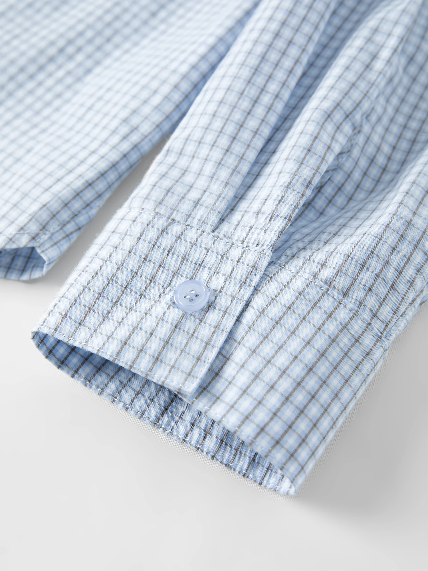 FSLE 2026 Herbst Neue Damen Vintage Kleinkariertes Kurzes Hemd aus Hochwertiger Baumwollmischung Perfekt für Zierliche Figuren Unelastisches Loses Oberteil – Detail 9