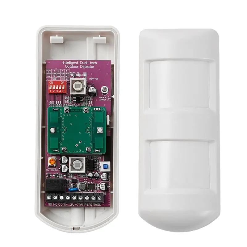 B68C Pet-Friendly PIR Motion Sensor Detector Waterproof Wired 2PIR+ MW Outdoor Alarm For Home Security System Anti-Mask