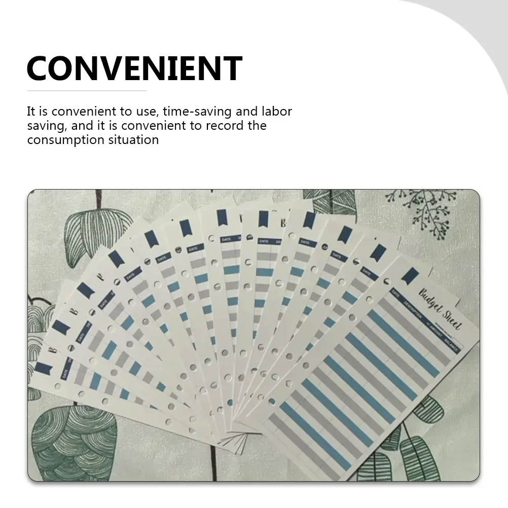 

24Pcs Cash Budget Sheets Versatile Expense Tracking Cards Portable Consumption Recording Budget Planner Cards for Personal and