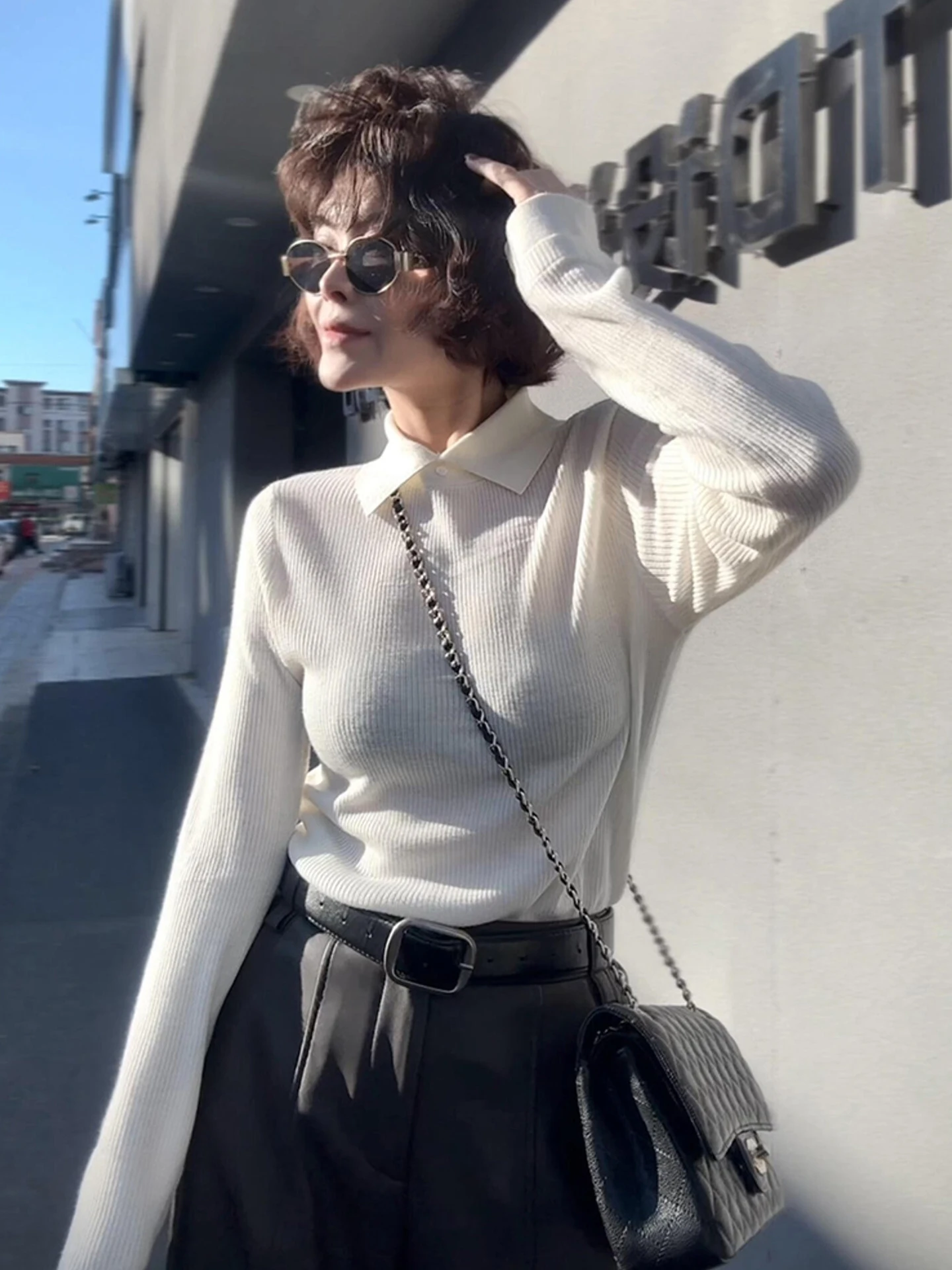 

Faionable Long Sve Трикотажный однотонный, приятный для кожи базовый слой, антивозрастной топ, осенне-зимний сли, красивый женский...