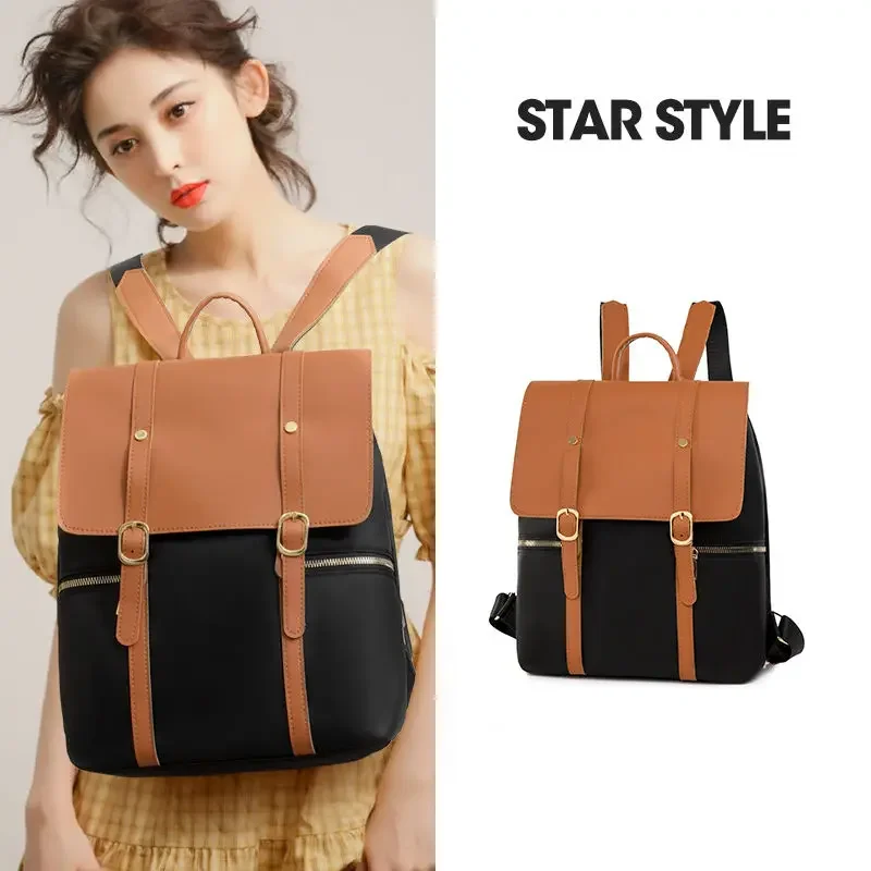 

New Style Ms. Travel Backpack Large Capacity Fashion Simple British Style Backpack All-match Pupil Schoolbag