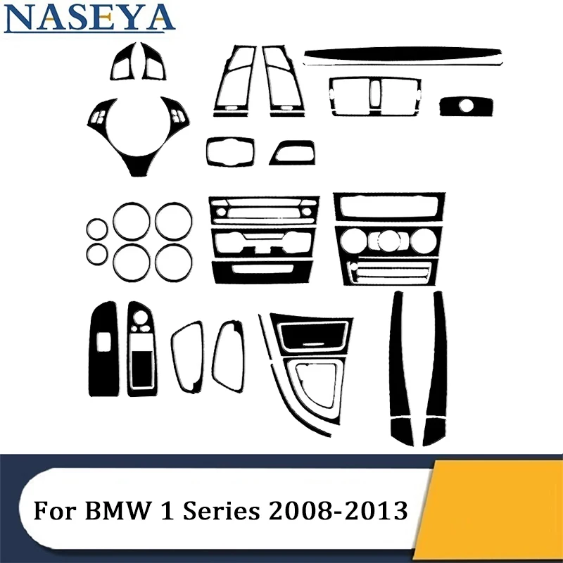 

ABS Piano Black Decorative Full Set Stickers Car Interior Accessories For BMW 1 Series Cope / Convertible E82 E88 2008-2013