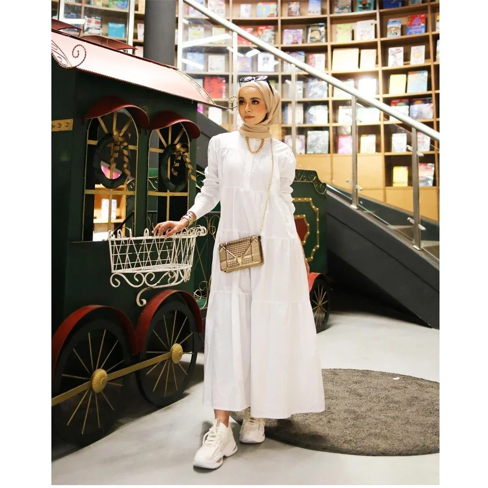 Muslim Women Abaya Swing Maxi Dress Turkey Islam Eid Party Gowns Loose Kaftan Gown Dubai Saudi Arabic Ramadan Jalabiya Vestidos